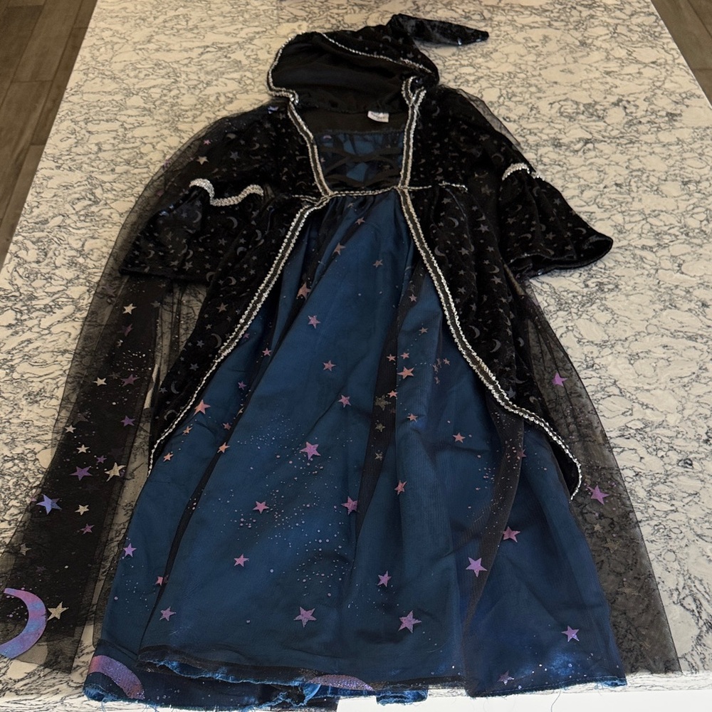Spirit Black and Blue Costume with Starry Accents